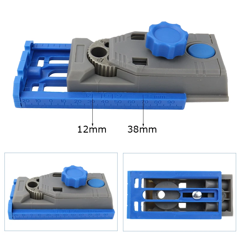 Wood Doweling Jig Kit & Pocket Hole Jig 6/8/10/12mm Drill Guide With Screws For Hole Puncher Carpentry Woodworking Tools   