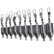 Рыболовные снасти, аксессуары, свинцовые грузила с соединителем, вес струны, двойное кольцо, форма Bullect, 15 г-100 г