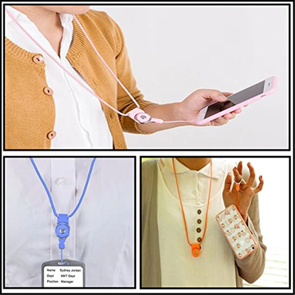 Detachable Cell Phone Neck Lanyard Strap Quick-Release Nylon Necklace/ Wrist Hand Lanyard/ Keychain