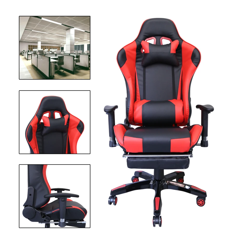 

Black-Red adjustable backrest Gaming Racing Chair Office Swivel Chairs Executive sillones Manager Chair fotel cadeiras