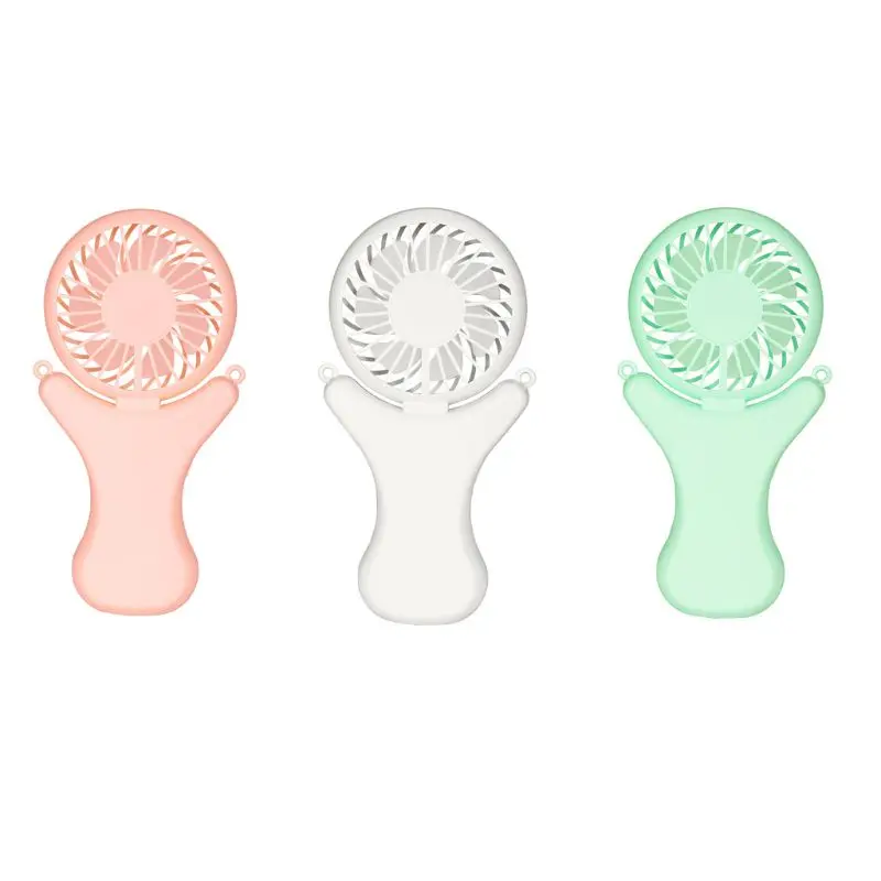 

Portable Hands-free Neck Hanging Fan Rechargeable Air Cooler Sports 3 gears Hand Held Desktop Electric Fan for Traveling Outdoor