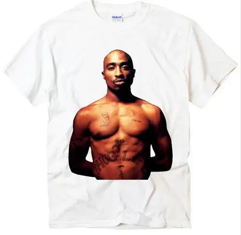Tupac Thug Life Tattoo Футболка мужская 2PAC Хип хоп фестиваль Рэппер Топы футболка музыка