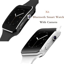 X6 Bluetooth Smart Watch With Camera For Men Women Sport Bracelet Touch Screen Support SIM TF Card Wristband For Mobile Phone