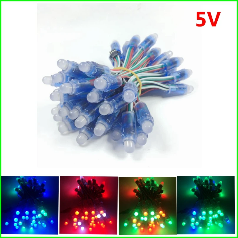 5000 шт. DC 5 В WS2811 IC светодиодный модуль струнный свет 12 мм RGB Полноцветный наружный