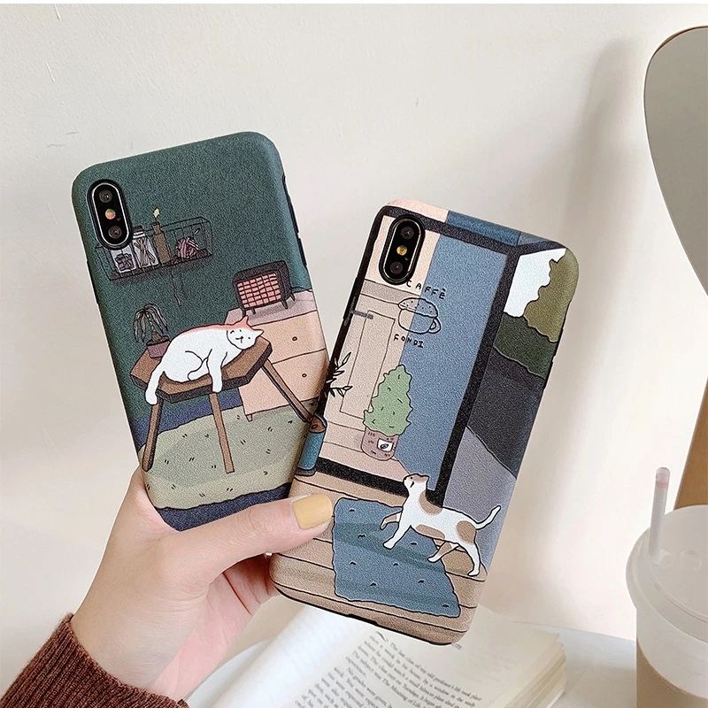 

Matte Silicone Soft Shell Phone Case For Huawei P20 P30 MATE 20 Pro Case Kawaii Cat INS For Huawei p20pro p30pro mate20pro Cases