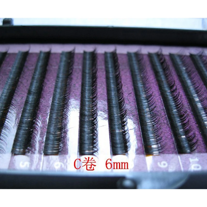 

12 rows genuine mink soft thick fake eyelash extension, natural C curle 6mm, 8mm, 9mm, 10mm, 11mm planting false eyelash makeup