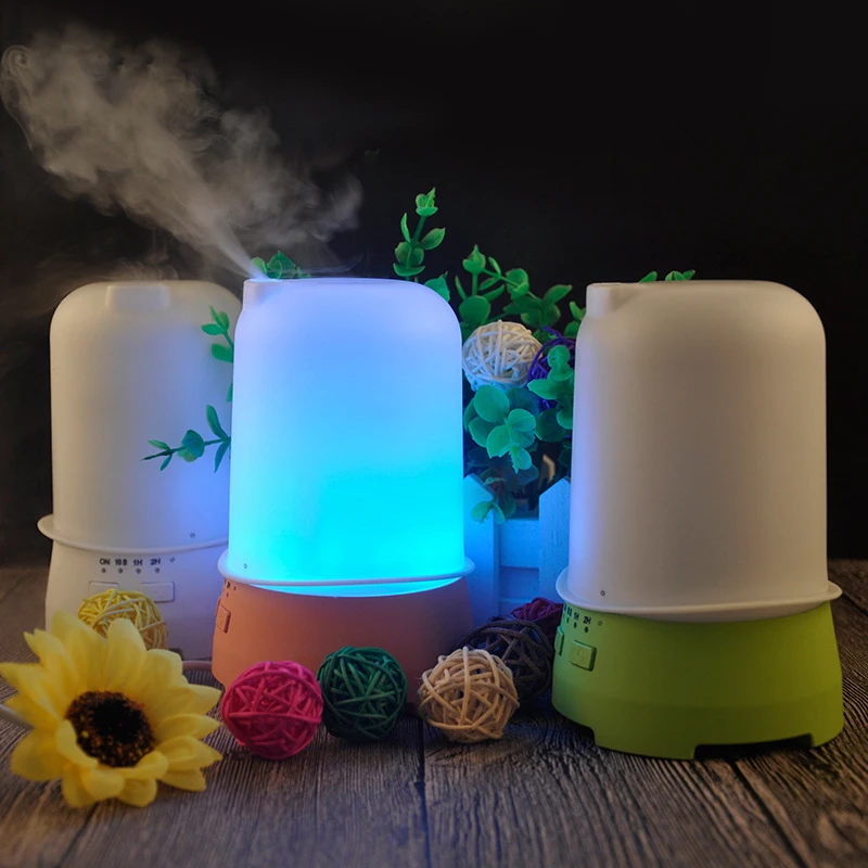 

New Hat Air Humidifier Ultrasound Aromatherapy Colorful Night Light Aroma Diffuser Timing Essential Oil Diffuser US/EU Plug