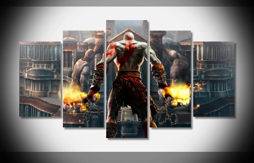 

7213 god of war 3 Poster wood Framed Gallery wrap art print home wall decor Gift wall picture Already to hung digital print
