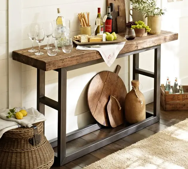 American Retro Wood Console Table Wrought Iron Entrance Hall Cabinet Dining Side TV American Retro Wood Console Table Wrought Iron Entrance Hall Cabinet Dining Side TV