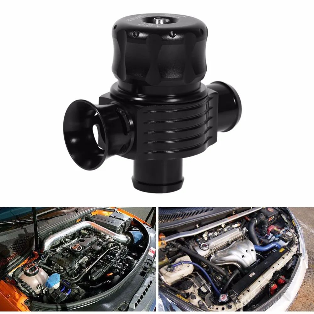 Kit de simulador de sonido BOV de volteo falso con válvula de soplado Turbo ajustable de 25mm para coche