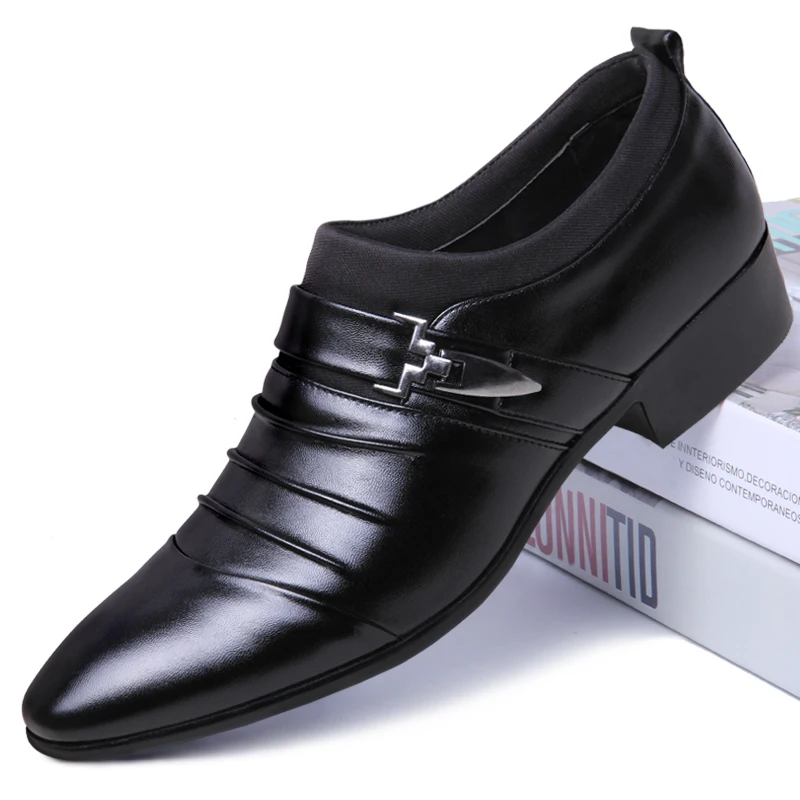 Mazefeng/Мужские модельные туфли в английском стиле; деловые туфли на Плоском Каблуке с ремешком и пряжкой; дышащая мужская официальная обувь; мужские свадебные туфли