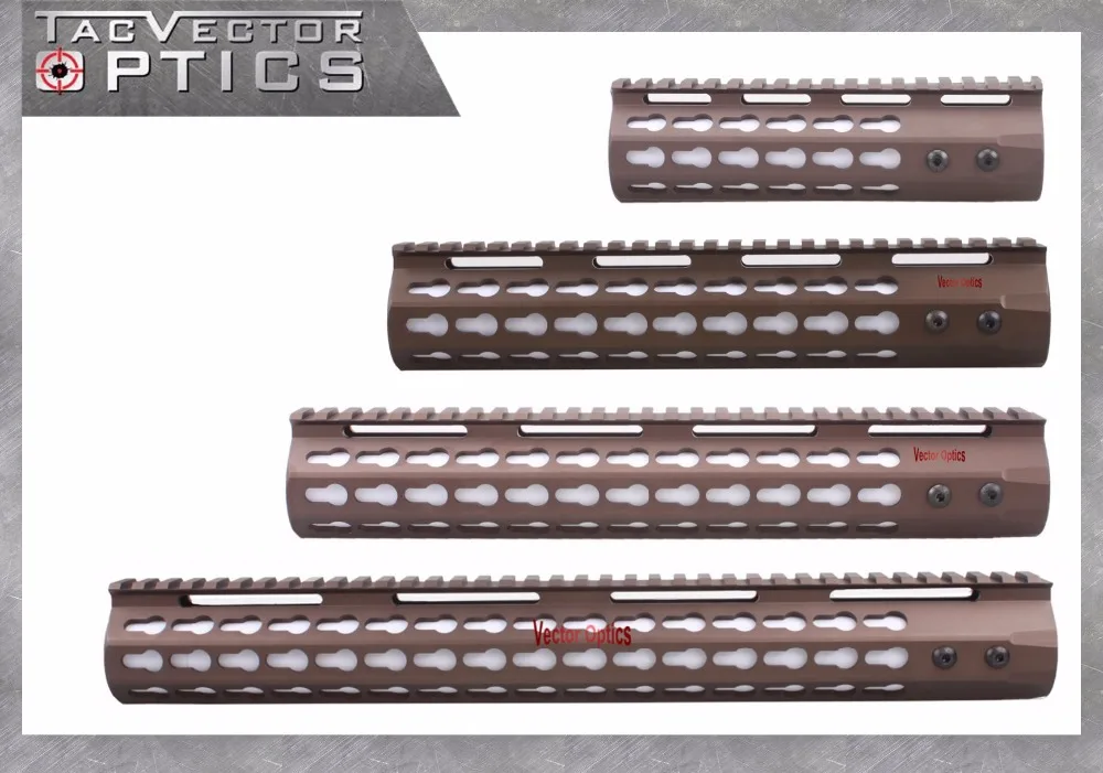 Вектор оптика KeyMod винтовка 7 10 12 15 дюймов 4/15 тонкий свободного плавания цельный цевье Пикатинни Аксессуары для оружия