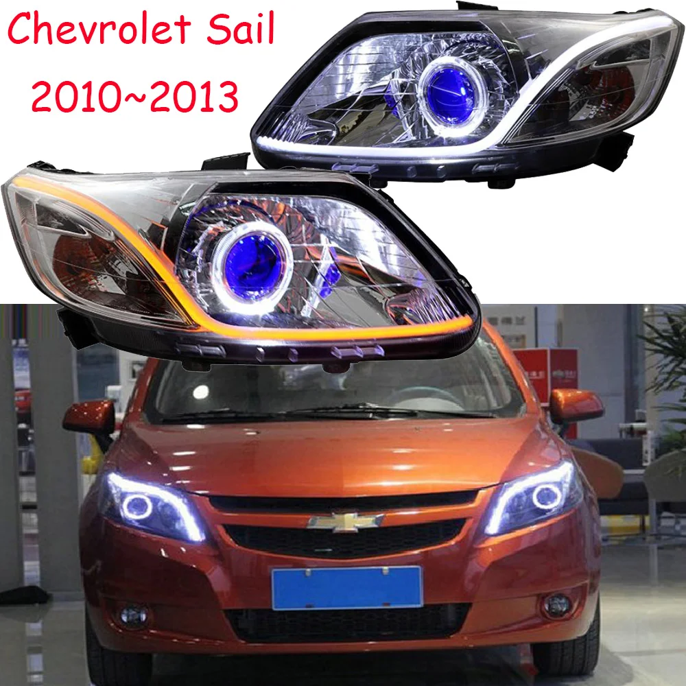 Бампер лампа для chevrolet Sail фара 2010 2012 2013 год DRL Bi Xenon объектив HI LO HID противотуманная