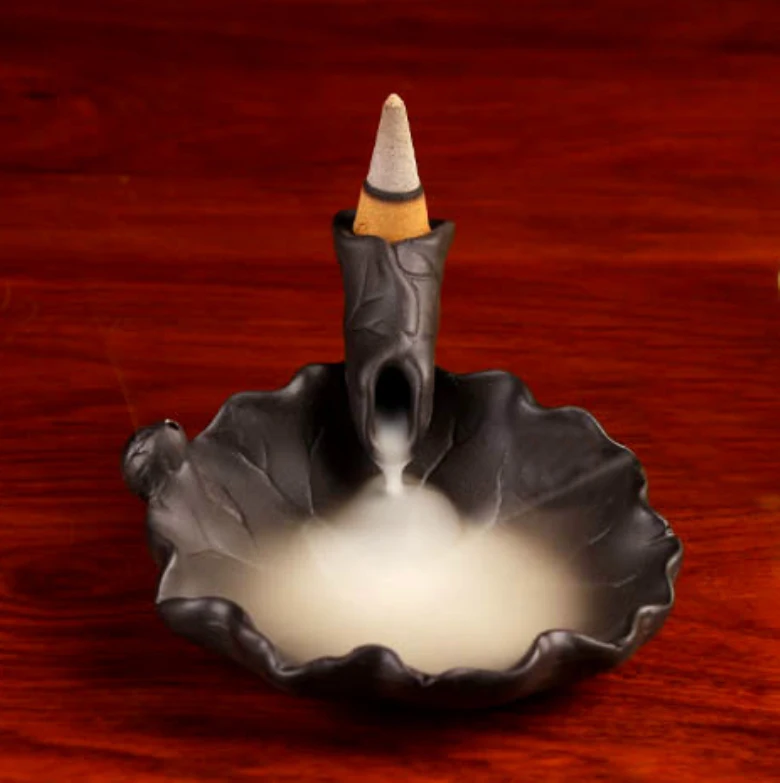 

Purple Clay Multifunctional Incense Burner, Backflow Incensory, Aromatherapy Plate, Daily Fragrance Using Or For Buddha-Worship