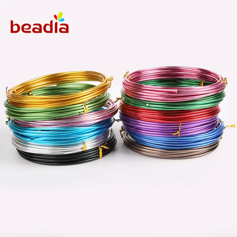 

New Arrvial 1mm 18 gauge Multicolor Shape Round Aluminum Wire Soft Metal Floristry Wire For DIY Jewelry Findings & Craft Making