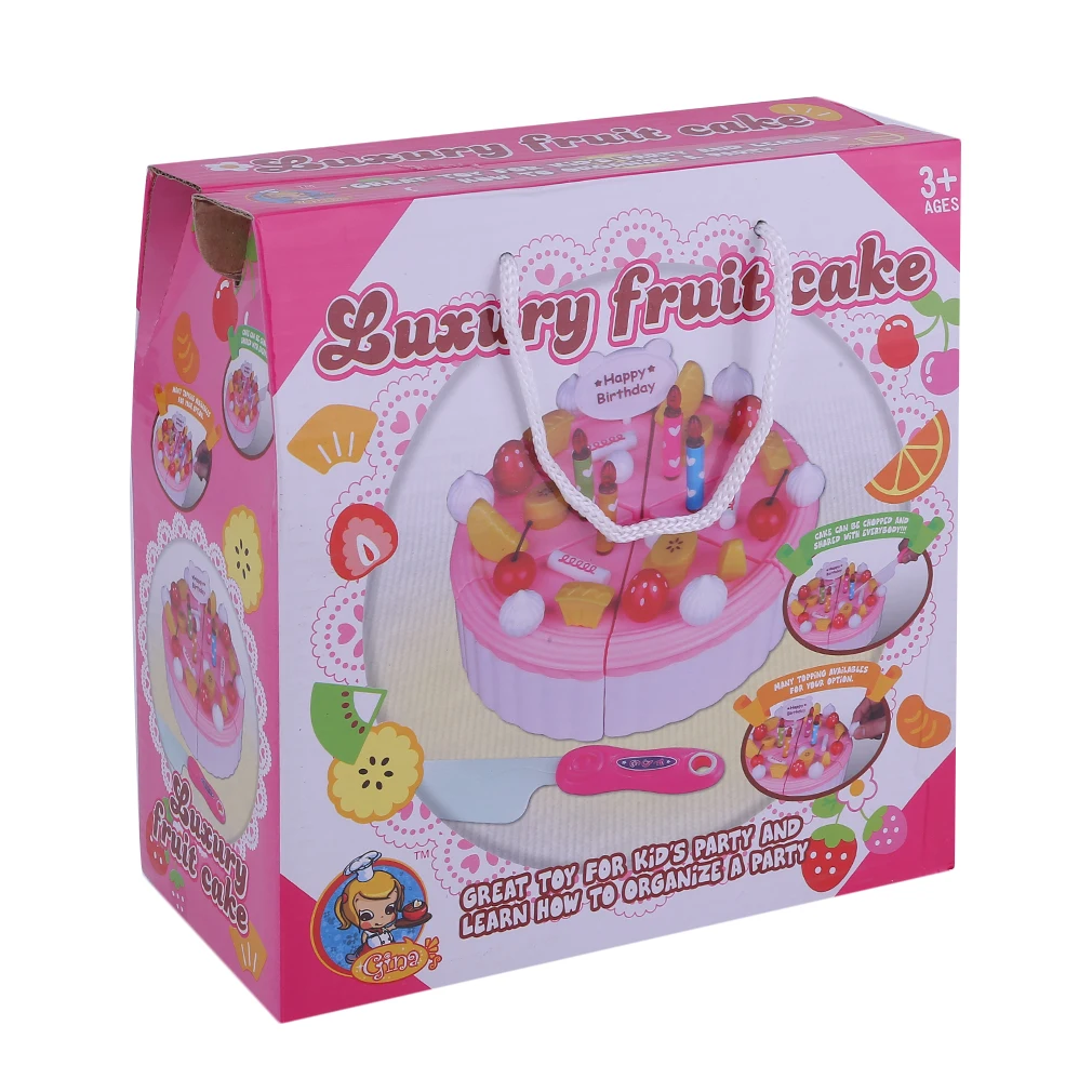 Маленький или большой творческий торт ко дню рождения DIY модель для детей ролевые игры Кухня Еда пластиковая игрушка ранняя Классическая образовательная игрушка