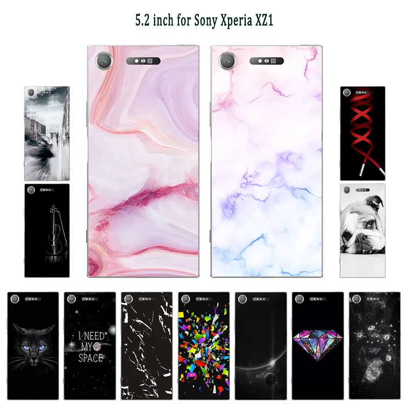 

Protection For Sony Xperia XZ1 5.2" Soft Silicon Case Back Phone Cover For Sony Xperia XZ1 Cases Dart Board Painted Shells
