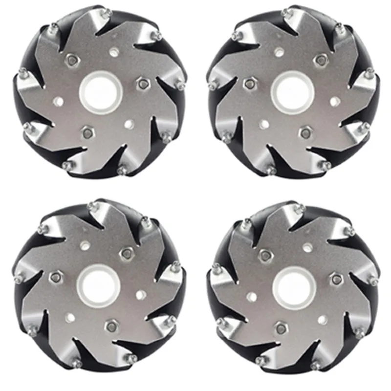 (4 inch)100mm Aluminum Mecanum Wheels Set Basic ( 2 Left, 2 Right) for Arduino robot car