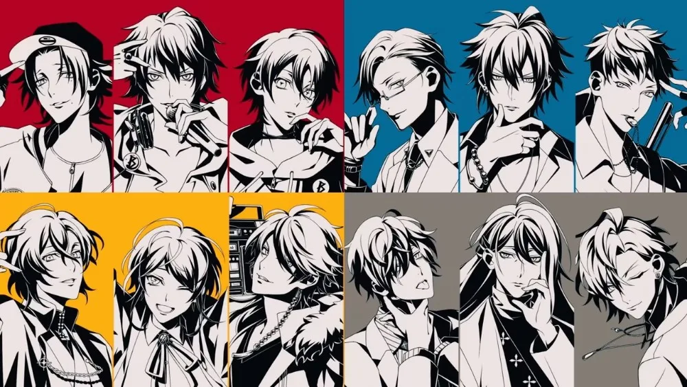 Аниме гипноз MIC Division рэп битва Ichiro Yamada Jiro Saburo Jinguji Gentaro Yumeno Doppo Hifumi Izanami косплей парик