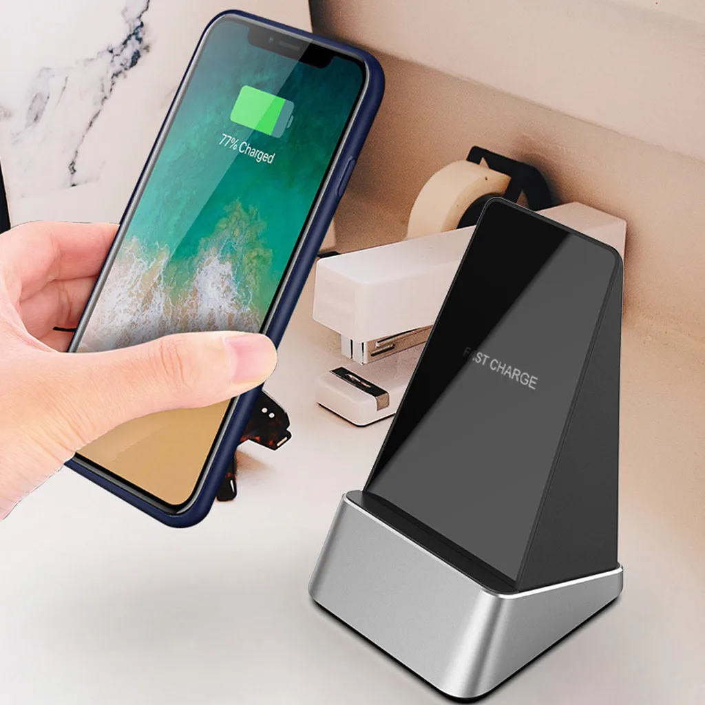 

Techhole Store Charging Pad 15W Fast Wireless Charger QI Certified Stand Compatible for iPhone XS For Samsung S10