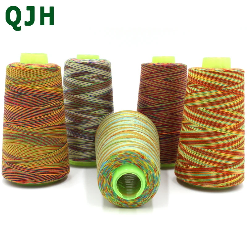 QJH-Brand-Polyester-Rainbow-Sewing-Thread-3000-yards-Spool-40S-2-High-Quality-Colorful-Sewing-Line (3)