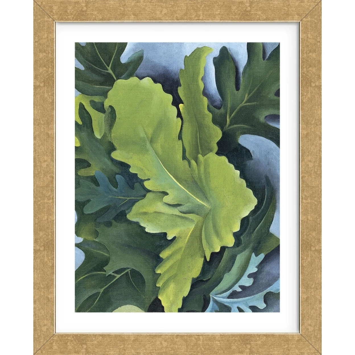 Green Oak Leaves, 1923  (Framed) (2)