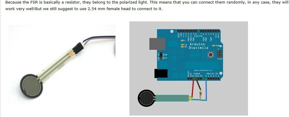 FSR402 чувствительный резистор 0,5 дюйма FSR США совместимый резистор с датчиком силы для arduinp