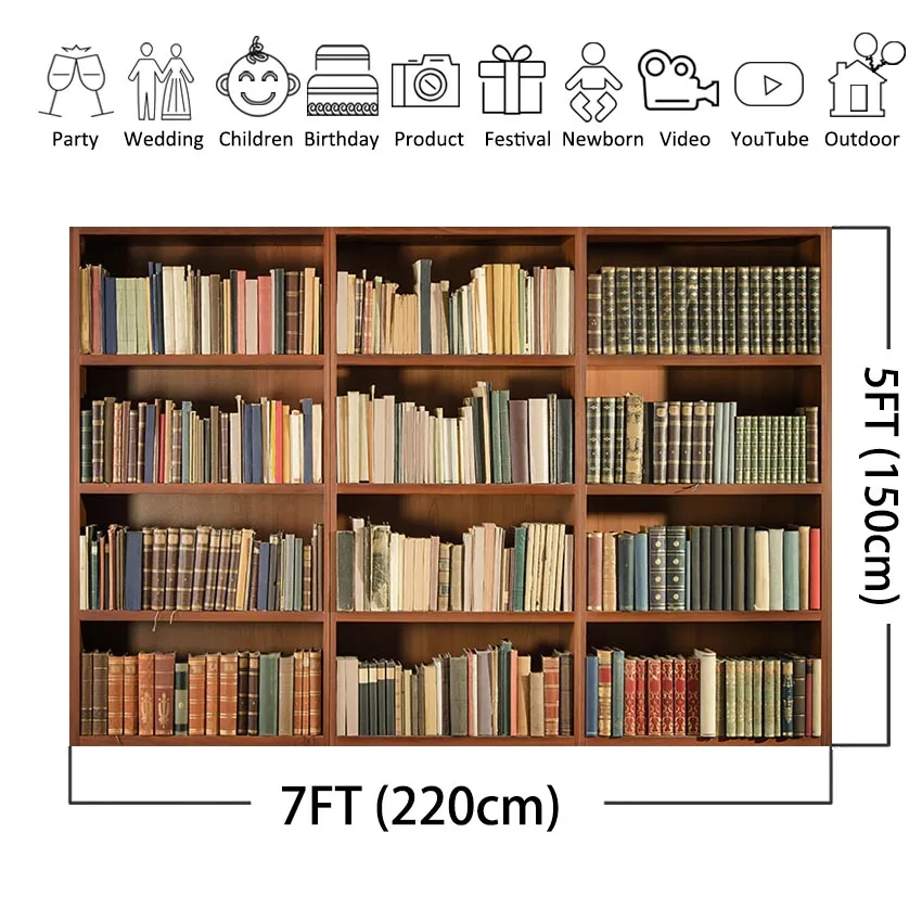 MEHOFOTO رف خلفية خمر خزانة الكتب السحرية الجرونج القديمة مكتبة التصوير خلفية استوديو الصور الدعائم