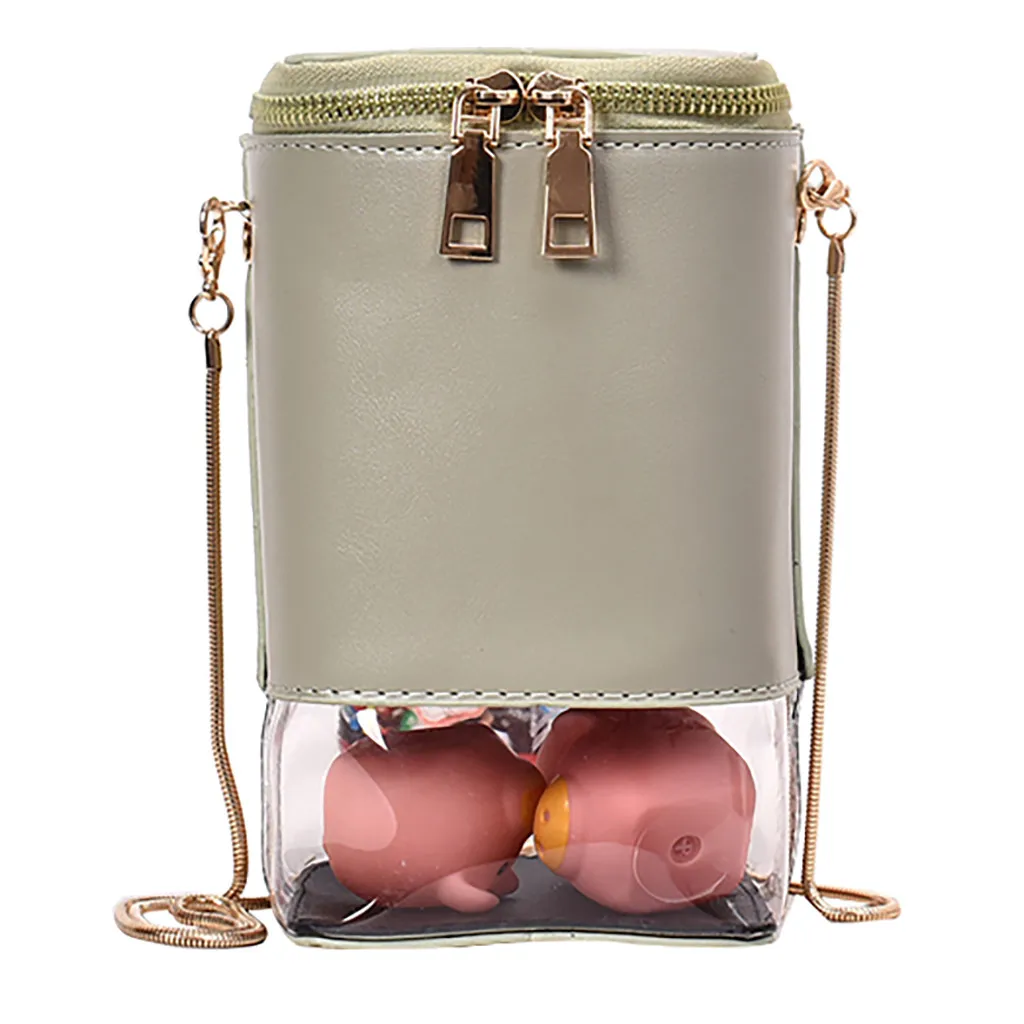 Бочкообразная женская сумка-ведро, женская сумка, прозрачная сумка, милая сумка для разделывания свиньи, утки, сумка через плечо, прозрачная сумка через плечо, сумка-мессенджер