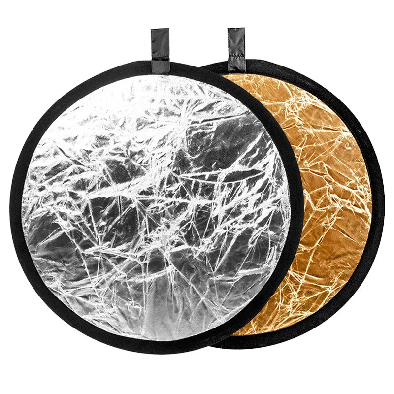 

2 in 1 60CM/23'' Round Reflector for Camera Photo Studio Retrato Collapsible Flash Disc Photography Accessories/Flash Reflector