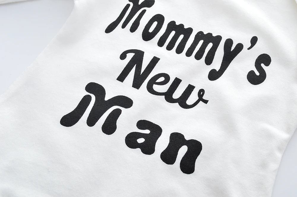 Комплект одежды для малышей из 3 предметов, мужской верх с надписью «Mommy's» для новорожденных мальчиков, леггинсы, шапочка, хлопковая одежда для детей от 0 до 24 месяцев