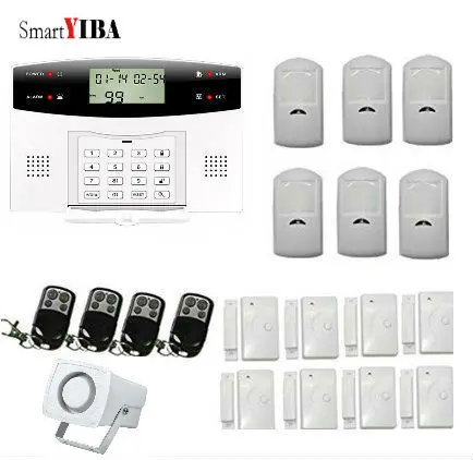 SmartYIBA г 2 г беспроводной и проводной Голос GSM сигнализация системы безопасности дома дистанционное управление умный ЖК дисплей голосовые п