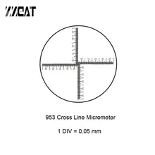 953 DIV 0,05 мм Высокая точность микроскоп аксессуар оптический сетка объектив круг калибровки слайд