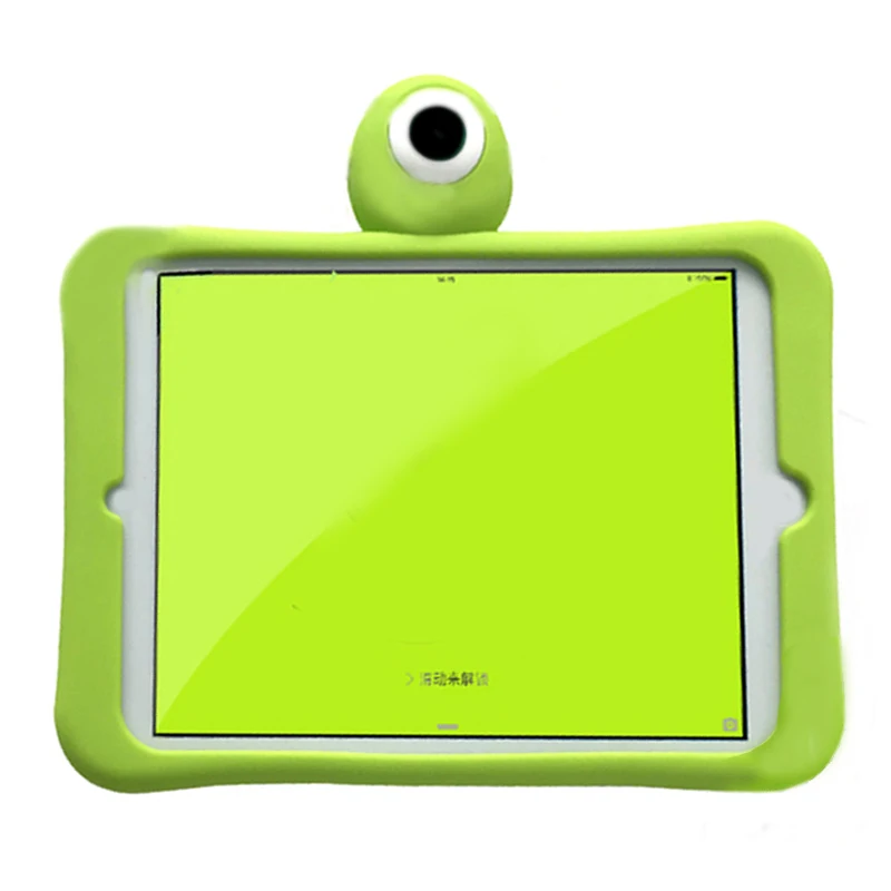 

For ipad Kids Silicone Cute Cartoon Big Eye Road Case 2017 2018 Air 12 Pro 9.7 mini1234 Shockproof Portable Washable Protective