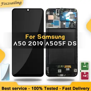 

Super AMOLED LCD For Samsung galaxy A50 2019 A505F/DS A505F A505FD A505A Touch Screen Digitizer Assembly With Frame