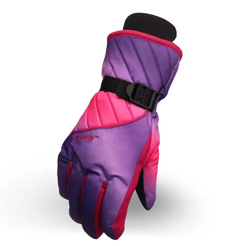 Women Skiing Gloves Colorful Warm Waterproof Anti Slip Ski Snow Gloves