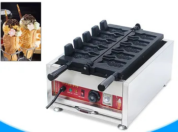 

Commercial 5 pcs fish shape Taiyaki machine/commercial mini taiyaki Making Machine / Korean taiyaki waffle maker machine