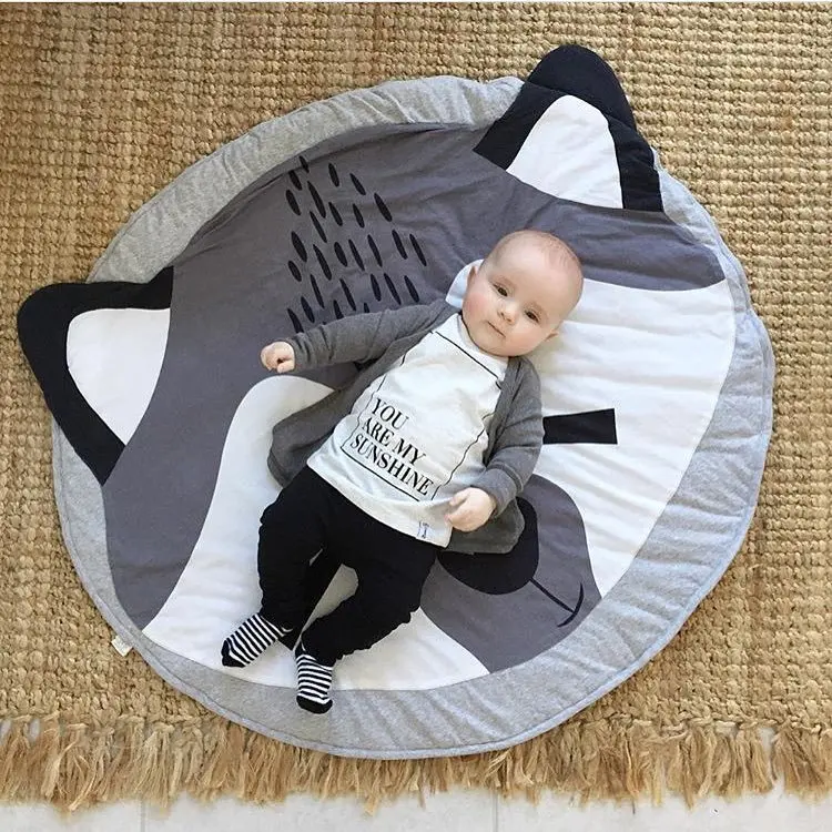 BAAOBAAB PXD14 90 см для новорожденных малышей, детские игровые коврики, круглые ковры, хлопок, милый узор, одеяло для активных игр Единорог