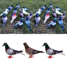 3x искусственный Doves орнамент декоративный Пернатый пенопласт поддельные птицы домашний декор