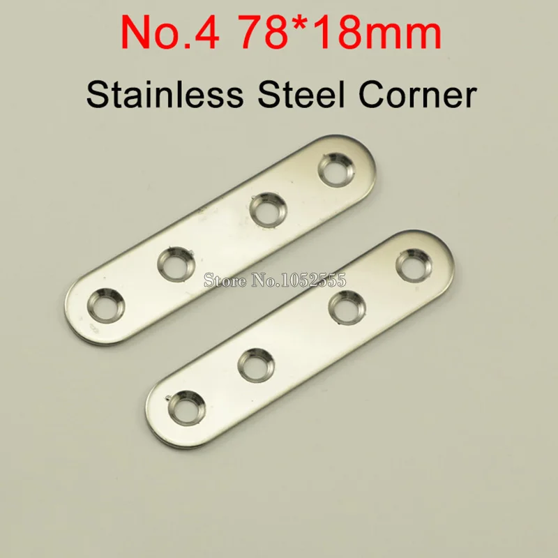 100pcs 78*18mm stainless steel Flat Brackets Strai...
