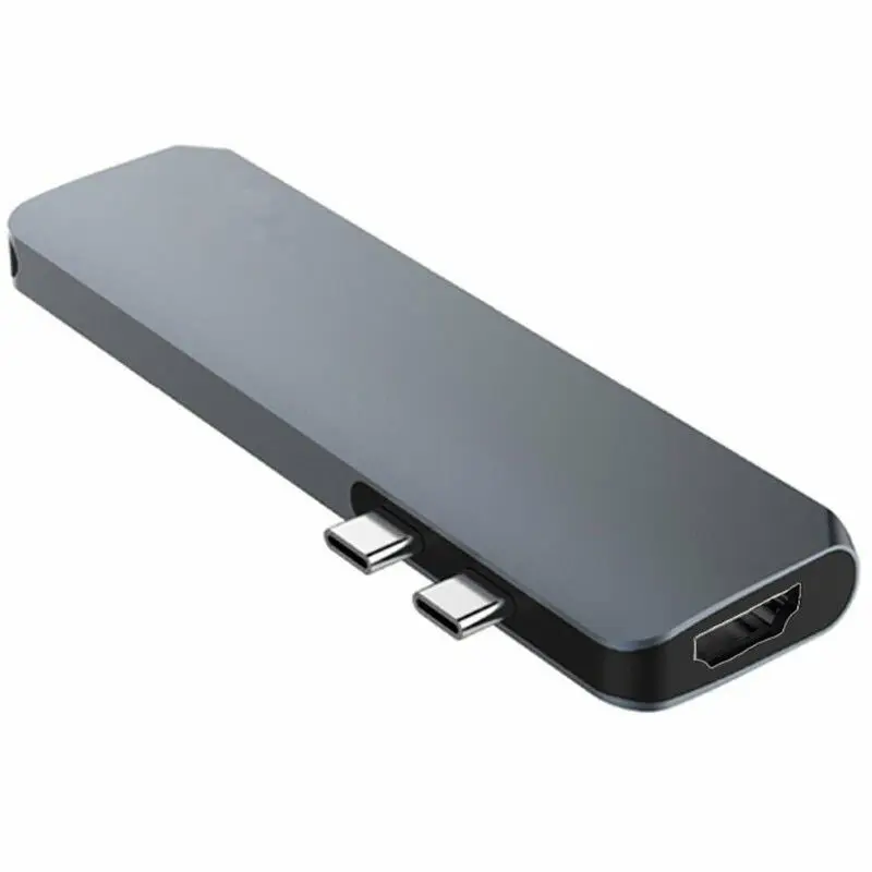 7в1 USB-C концентратор двойной тип-c многопортовый кард-ридер адаптер 4K HDMI для MacBook Pro