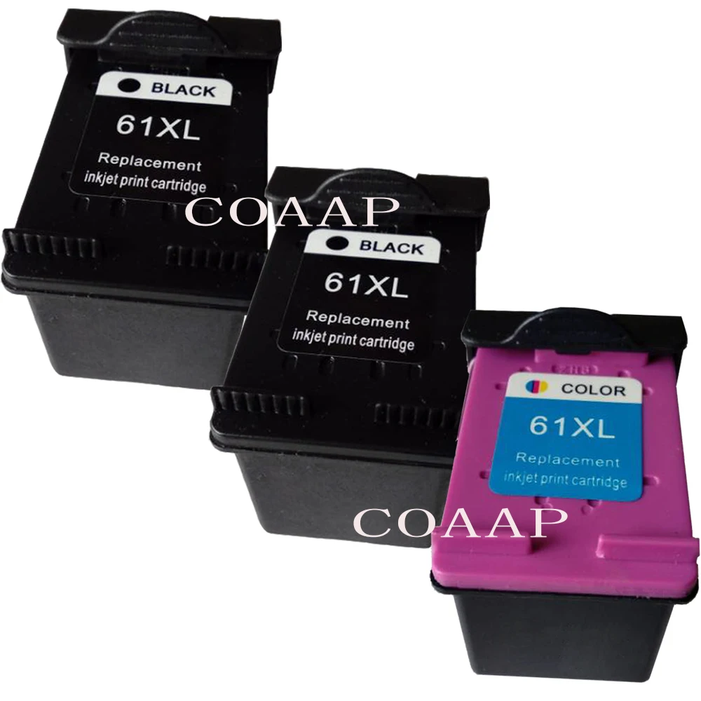 3 PK Compatible HP 61 xl Refilled ink cartridge For Deskjet 1000 1050 2050 3050 1510 3510 3511