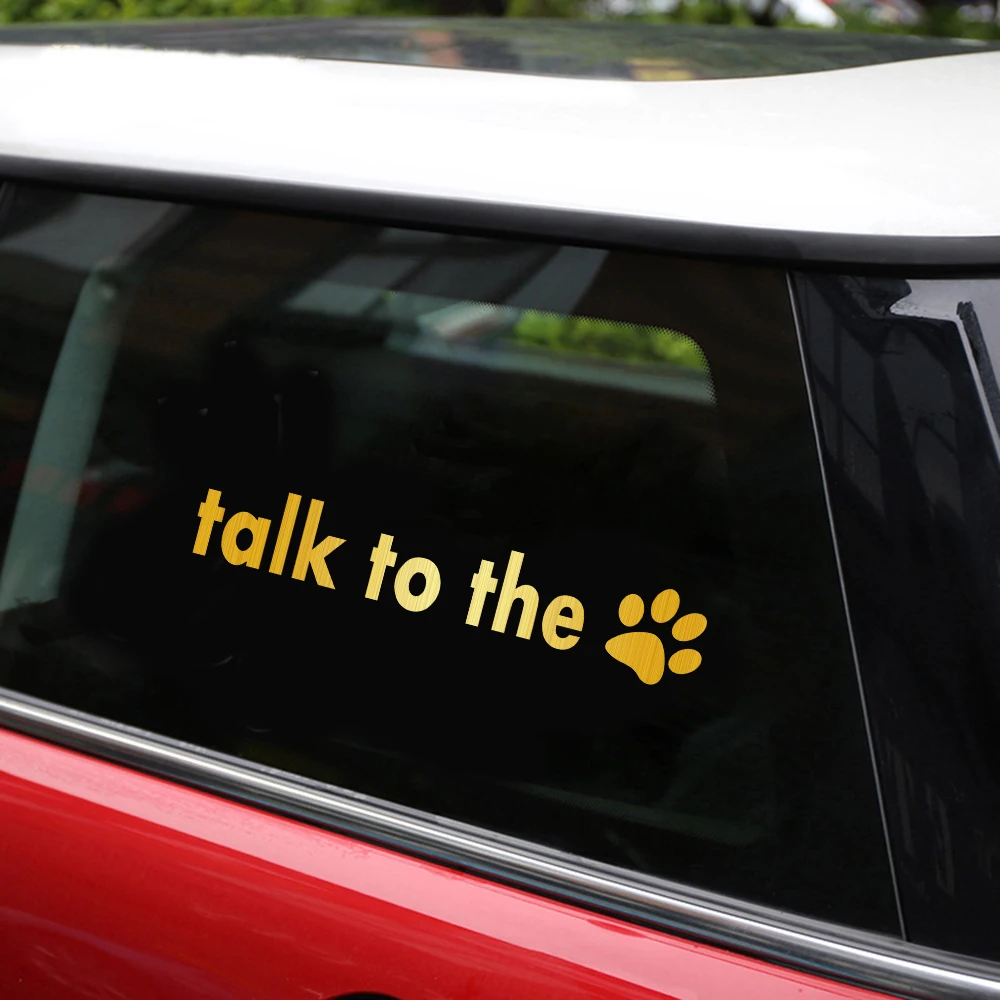 Tangredy Talk To The Dog мультяшный отпечаток автомобильный стиль наклейка на слова винил