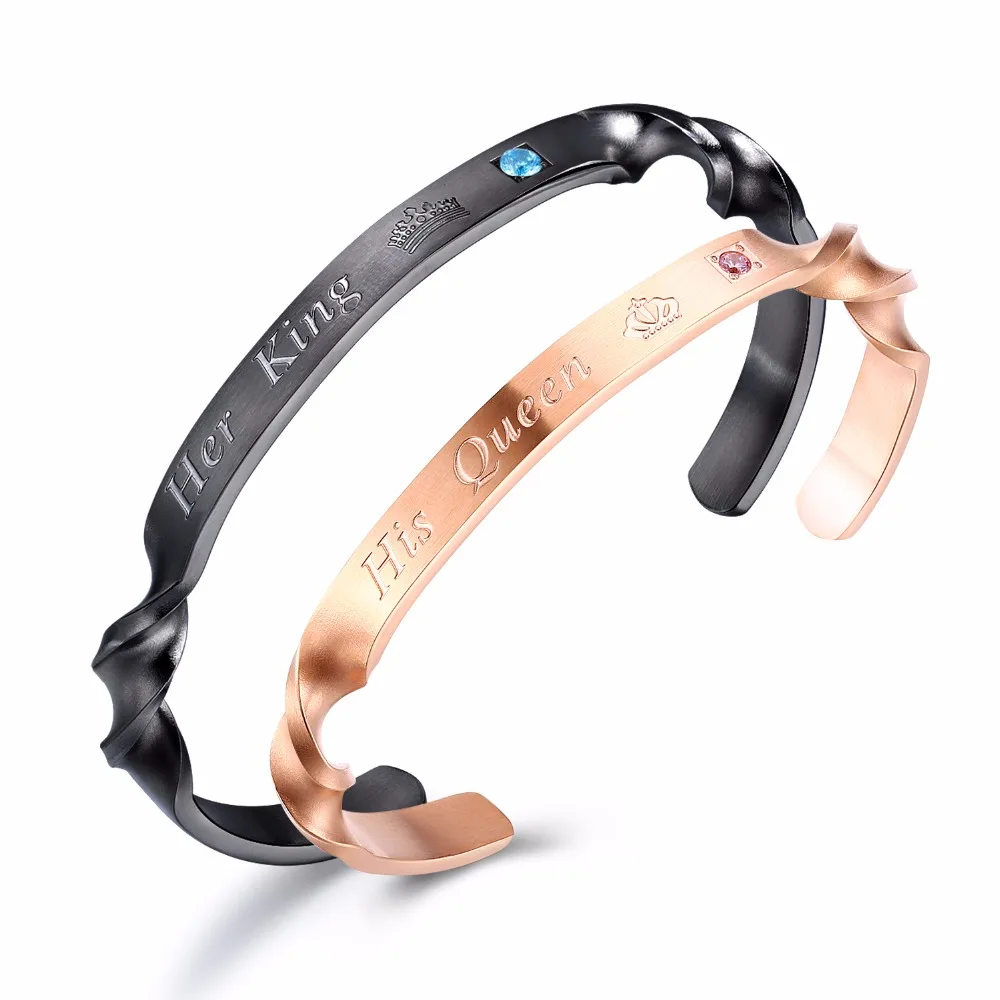 Wish amazon sells monogrammed bracelets His King Her Queen bracelet