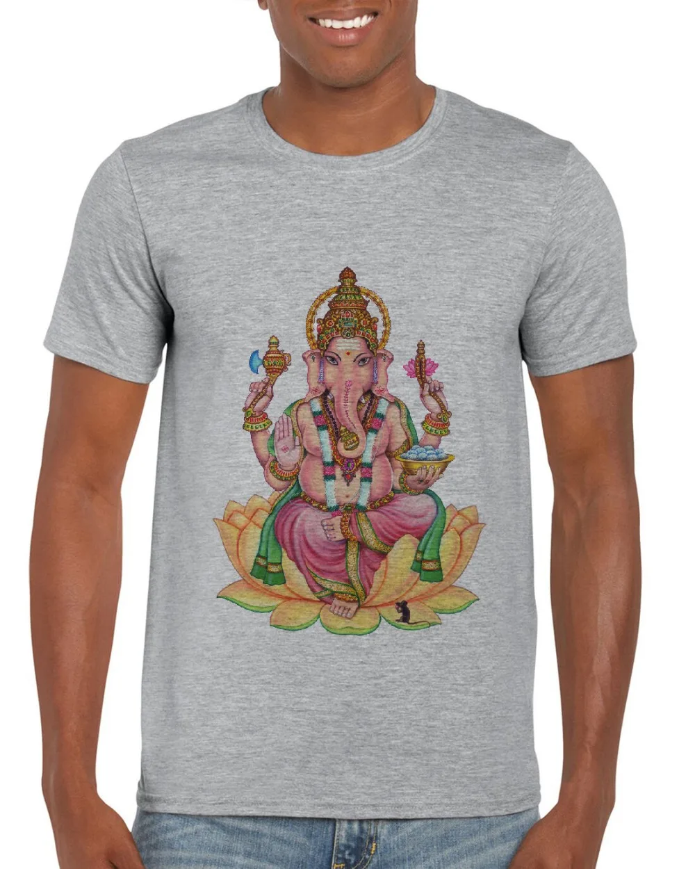 Jay Ganesha, индийская религия, божество в виде слона, Ганеша, духовые практики, Йога, новинка 2019, Мужская модная летняя футболка, забавная