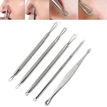 Горячее предложение 5 шт. нержавеющая сталь мимимическое пятно от акне прыщи средство для избавления от черных точек экстрактор инструмент для борьбы с комедонами акне кожи для унисекс