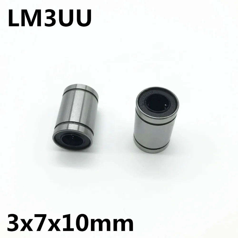 

10pcs LM3UU ball bearing inner diameter 3x7x10mm guide linear optical axis bearings Linear motion bearings high quality
