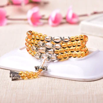 

can choose Colour 6mm Buddha beads crystal hand string personality couple models Male and female Multiple layers Bracelet