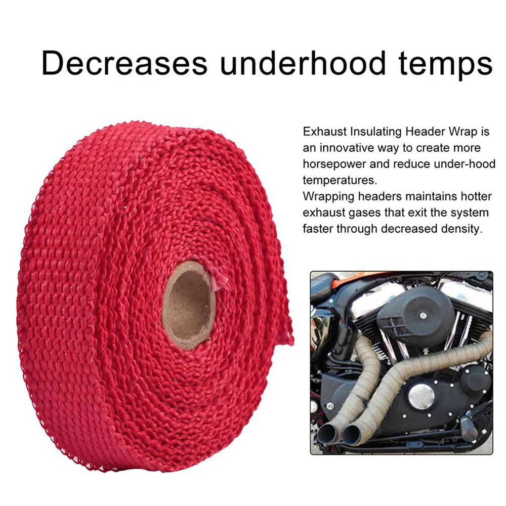 Motorcycle Accessories Motorcycle Exhaust Pipe Turbo Manifold Incombustible Heat Wrap Thermal Stainless Ties Tape 1.5mm*25mm*5m