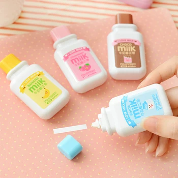 

1X Creative Milk Bottle Correction Tape Corrective Fluid School & Office Supply Student stationery Kids Gift